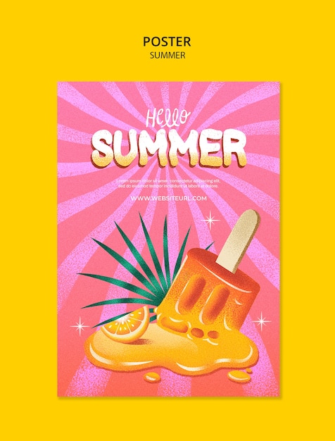 Free PSD summer template design