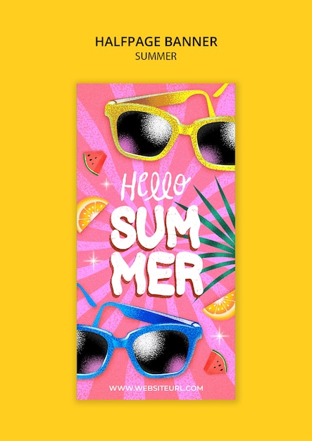 Free PSD summer template design