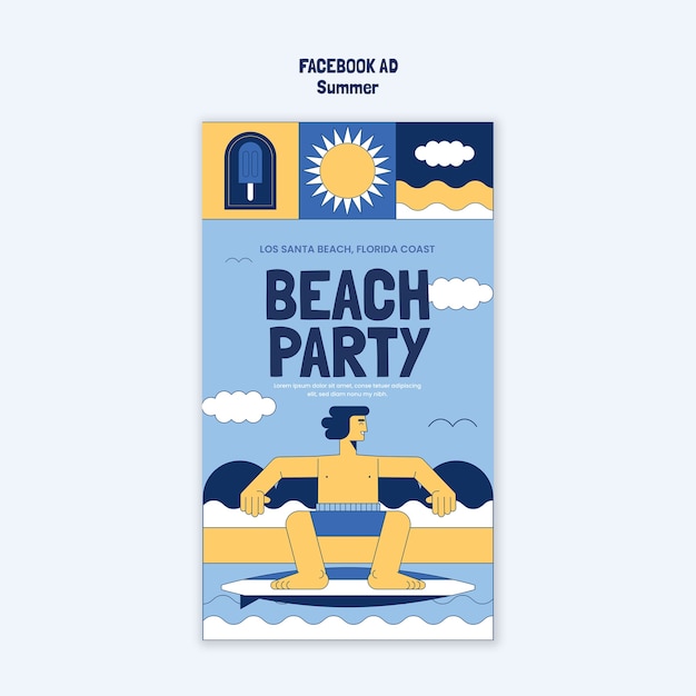 Free PSD summer template design