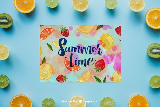 Summer theme with fruits