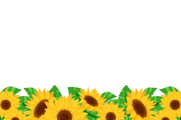 Free PSD sunflower element isolated