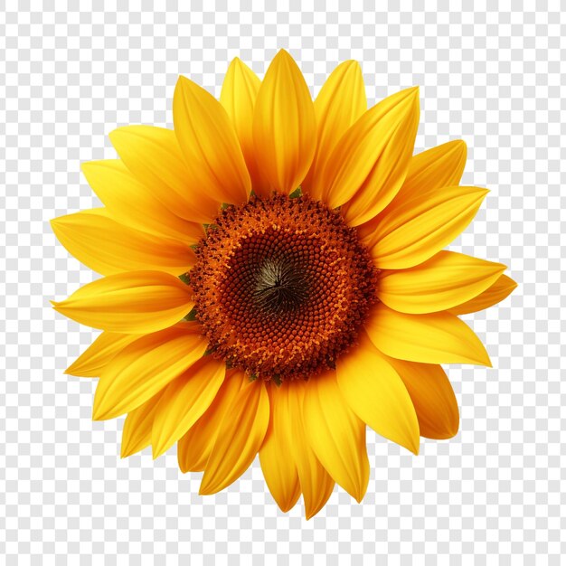 Sunflower isolated on transparent background