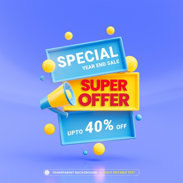 Super offer creative sale banner design template