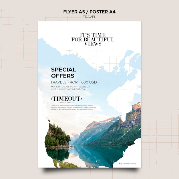 Super offers travel poster template