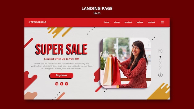 Super sale landing page template