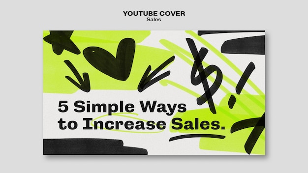 Free PSD super sales youtube cover template