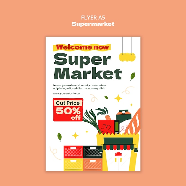 Free PSD supermarket  products template