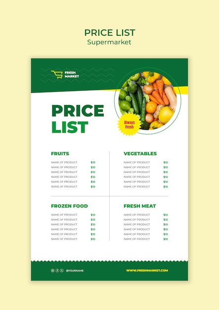 Free PSD supermarket  template design