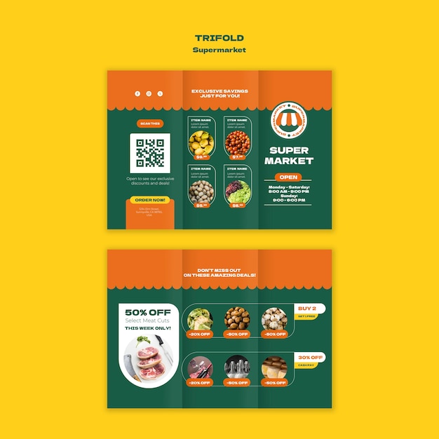 Free PSD supermarket template design