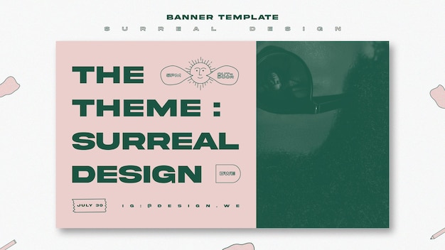 Surreal design event banner template