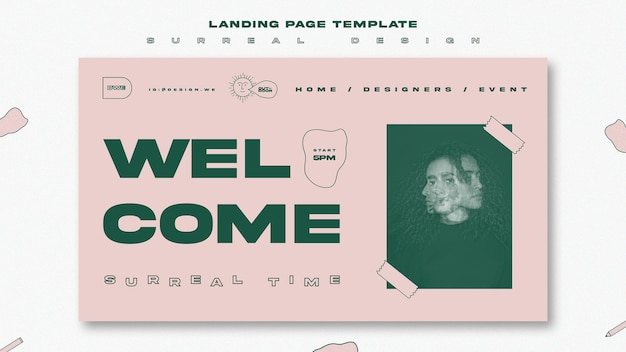 Surreal design landing page template