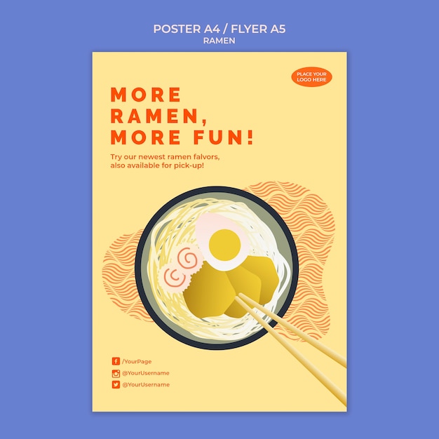 Free PSD sushi poster template