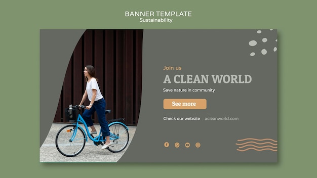 Sustainability banner design template