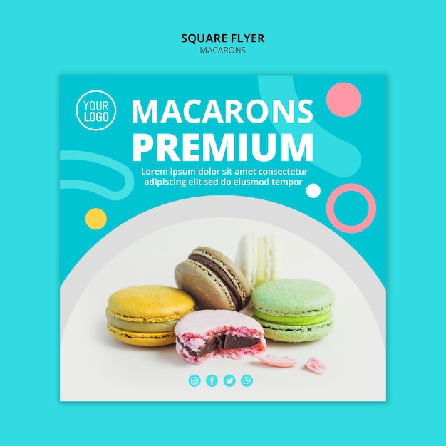 Free PSD sweet macarons premium concept