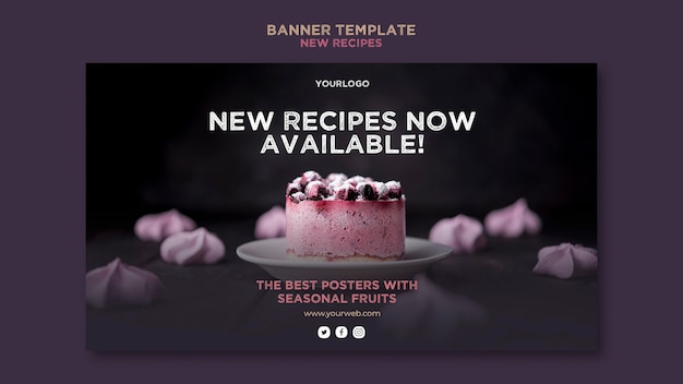 Free PSD sweet recipes banner template