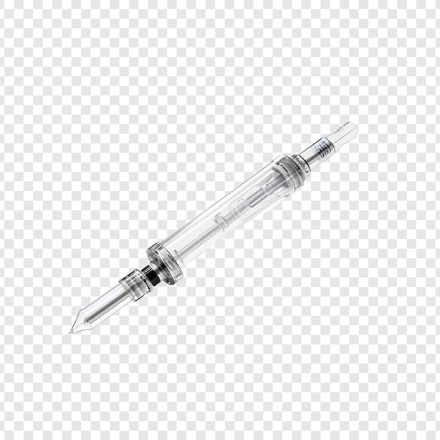 Free PSD syringe isolated on transparent background