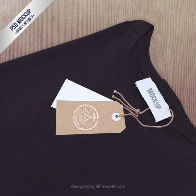 T-shirt label mockup