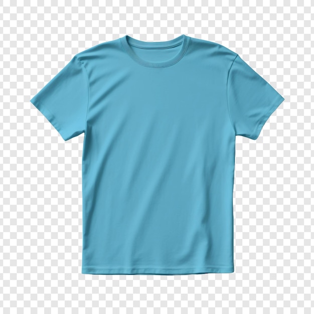 Free PSD t shirt with blue color isolated on transparent background