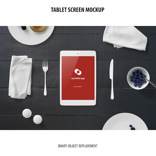 Free PSD tablet screen mockup