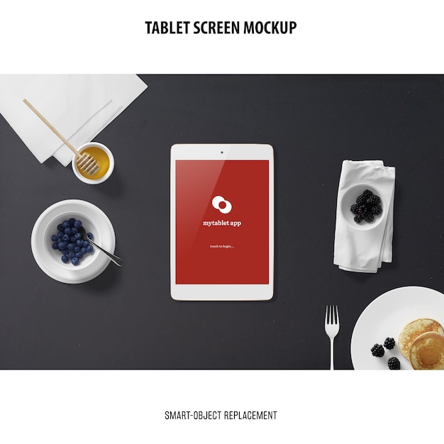 Free PSD tablet screen mockup