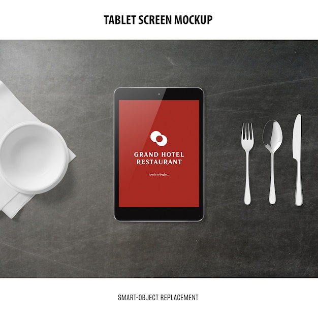 Free PSD tablet screen mockup