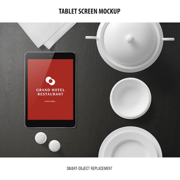 Free PSD tablet screen mockup