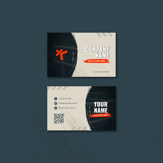 Taekwondo practice business card