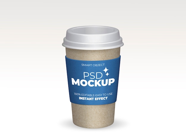 Free PSD take away coffee cup mockup