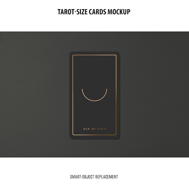 Tarot Card with Foil Stamping Mockup