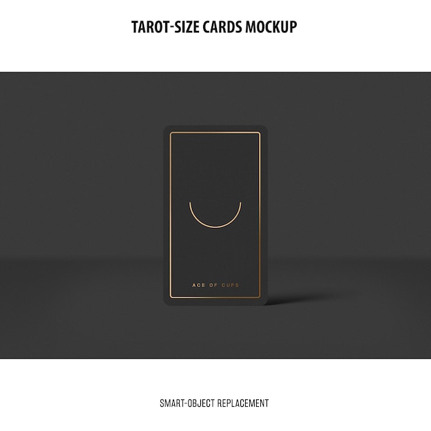 Free PSD tarot card with foil stamping mockup