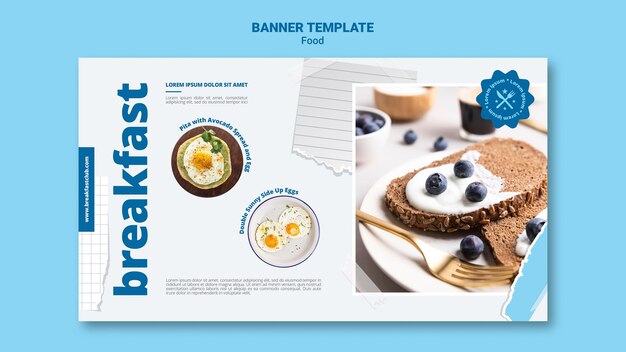 Free PSD tastiest breakfast banner template