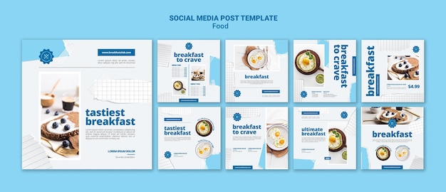 Free PSD tastiest breakfast social media posts