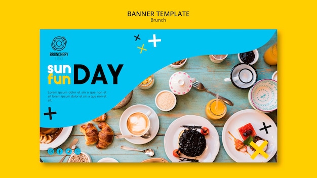 Free PSD tasty brunch banner template