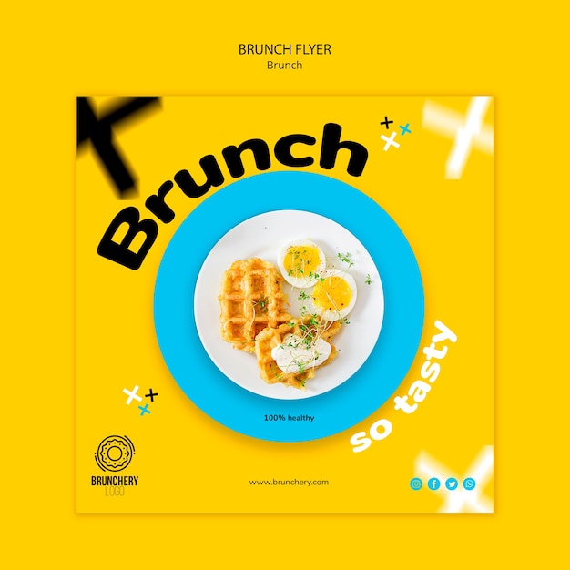 Tasty brunch flyer template