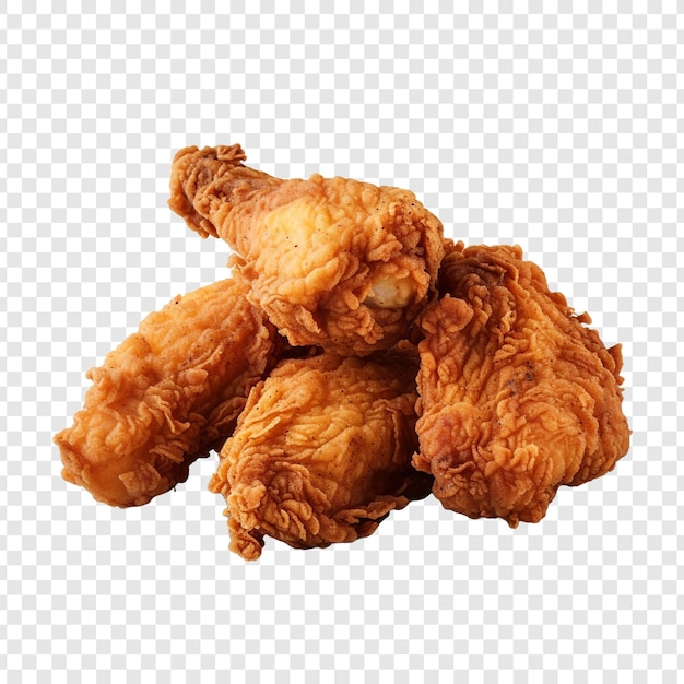 Tasty fried chicken png isolated on transparent background