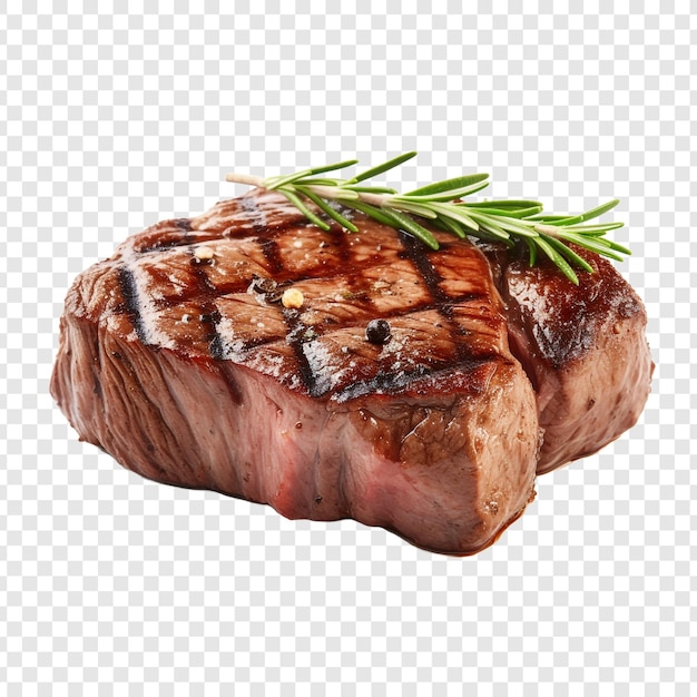 Free PSD tasty grilled beef fillet steak isolated on transparent background