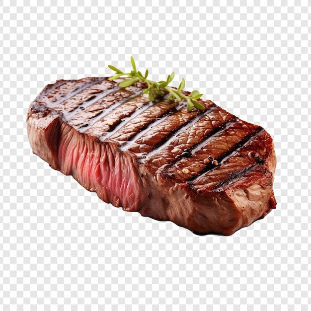 Tasty grilled beef fillet steak png isolated on transparent background