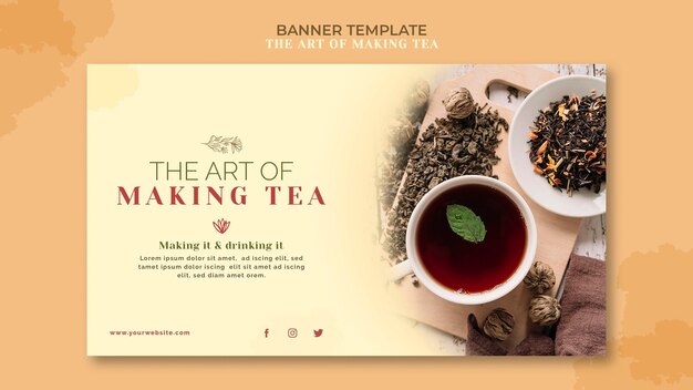 Tea house banner template