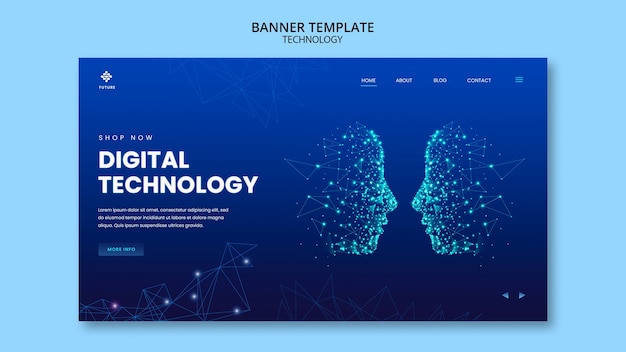 Free PSD technology banner template design