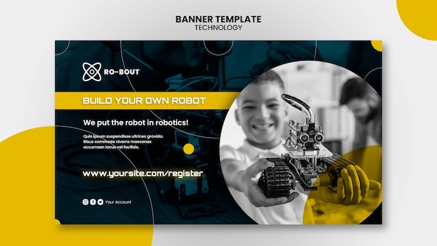 Free PSD technology banner template