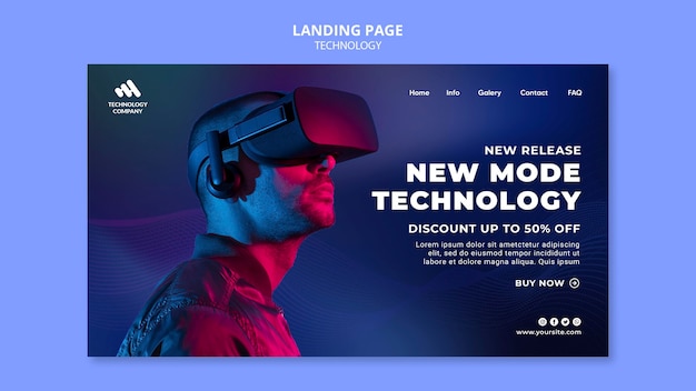 Technology landing page