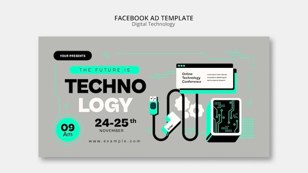 Free PSD technology template design