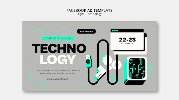 Free PSD technology template design