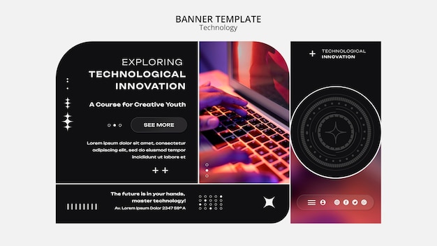 Free PSD technology template design