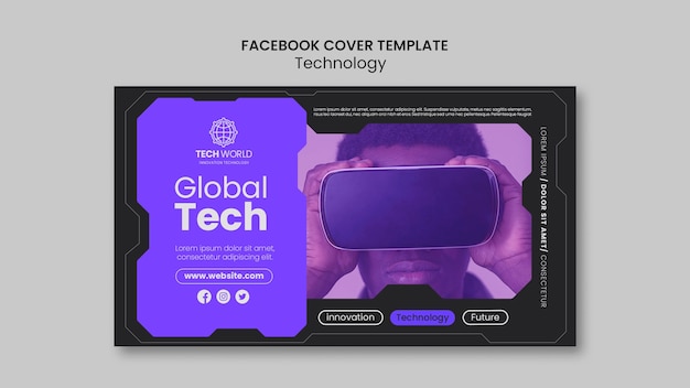 Free PSD technology template design