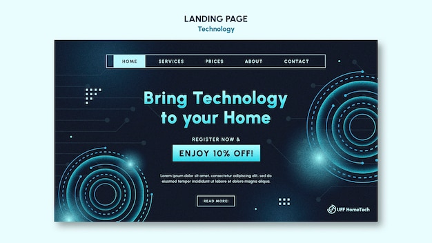 Free PSD technology template design