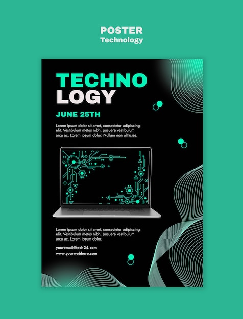 Free PSD technology template design