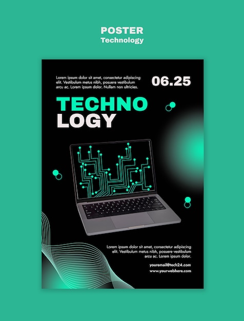 Free PSD technology template design