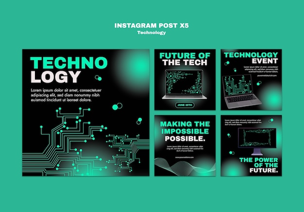 Free PSD technology template design