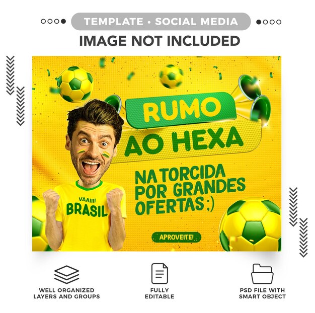 Template Social media banner world cup cheering for great offers